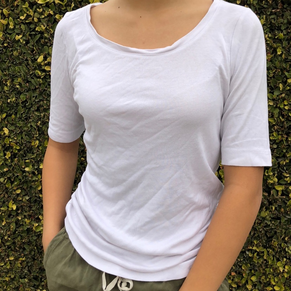 white, oversized, half sleeved, tee shirt